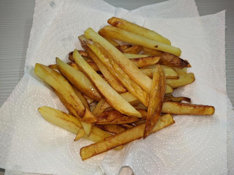 Обсушить картофель